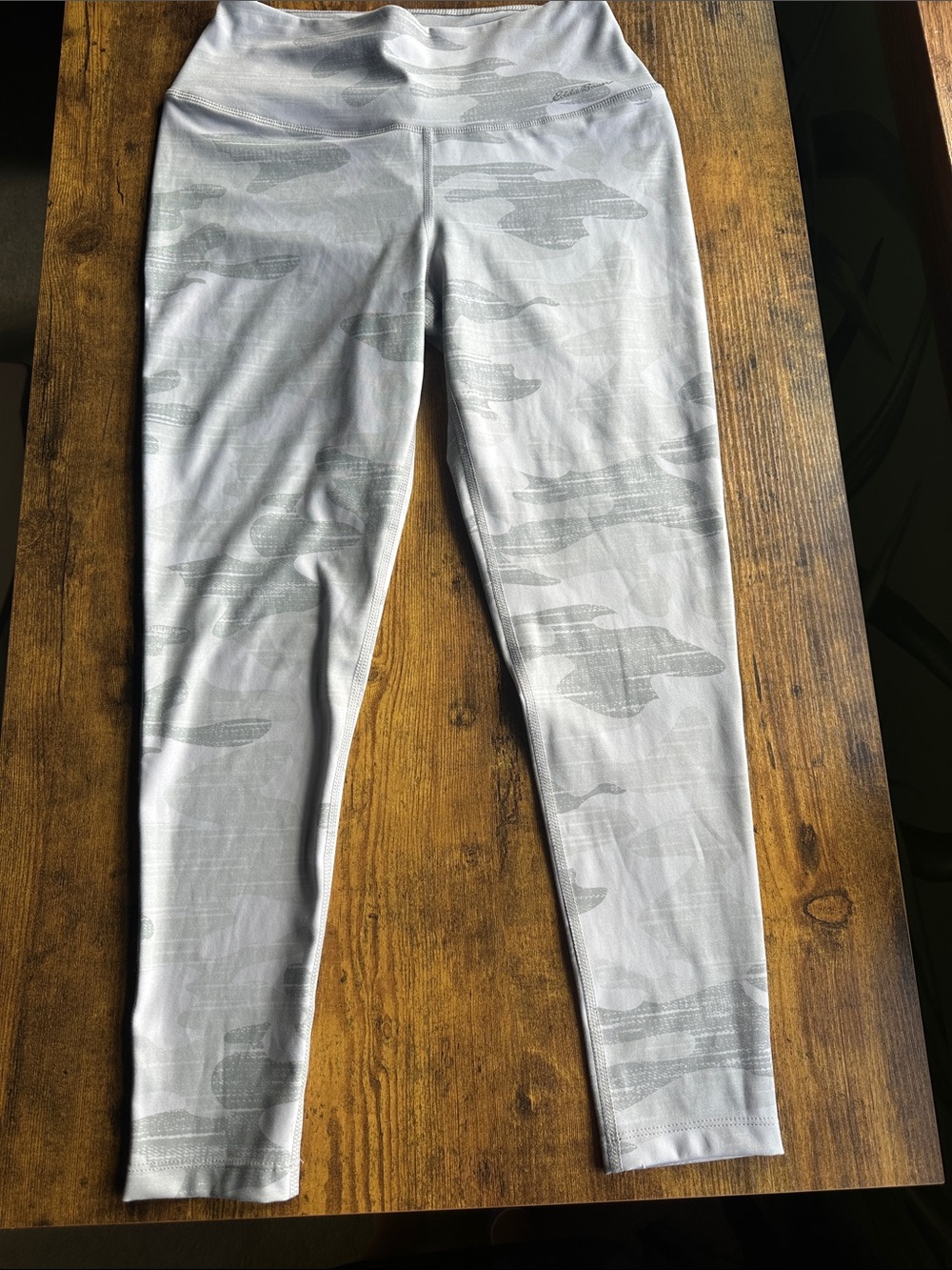 Eddie Bauer Light Gray Camouflage Leggings 7/8 length